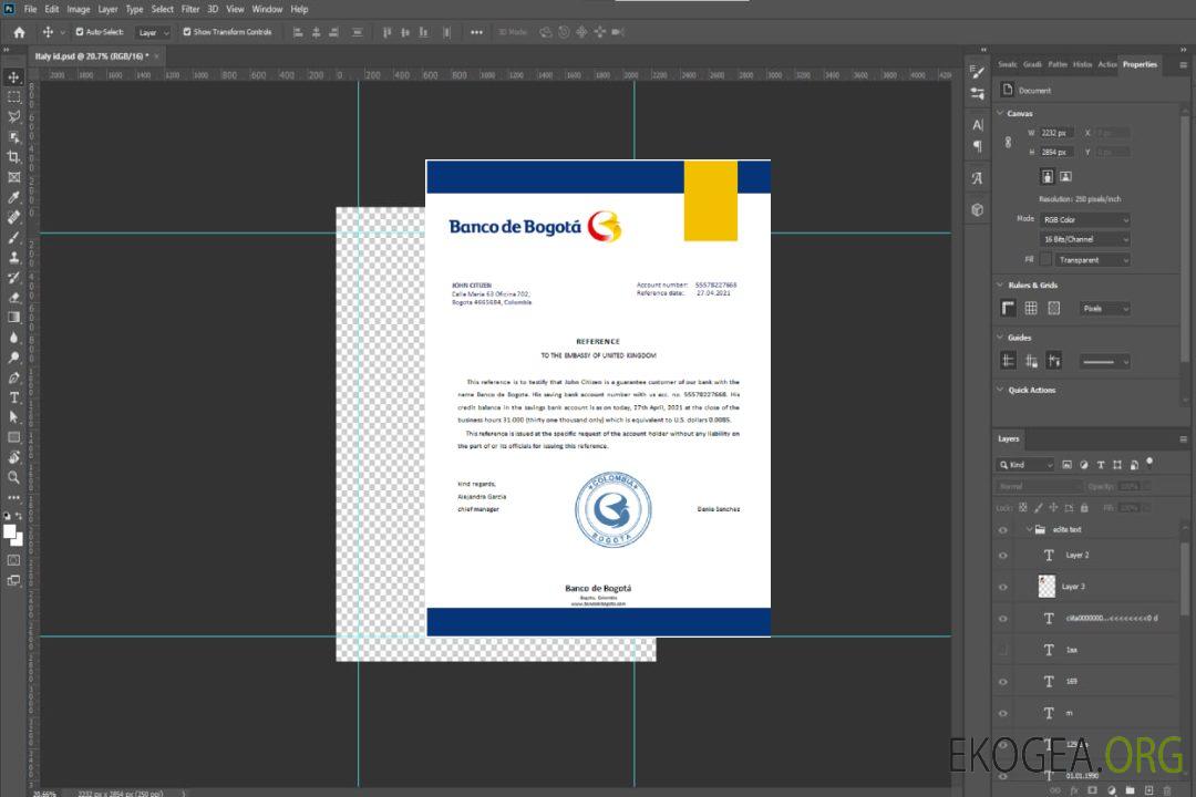 Colombie , Banco de Bogotá , reference template Colombie , Banco de Bogotá , reference template